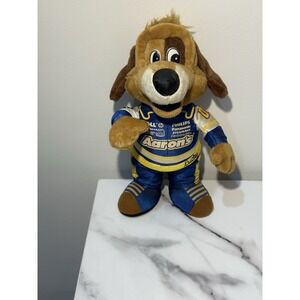 Aaron's Lucky Dog Stuffed Animal Plush Mascot NASCAR Racing 10"